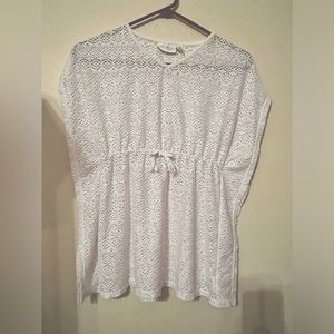 Used Children's Place Swimsuit Cover up Size 8/10 medium white